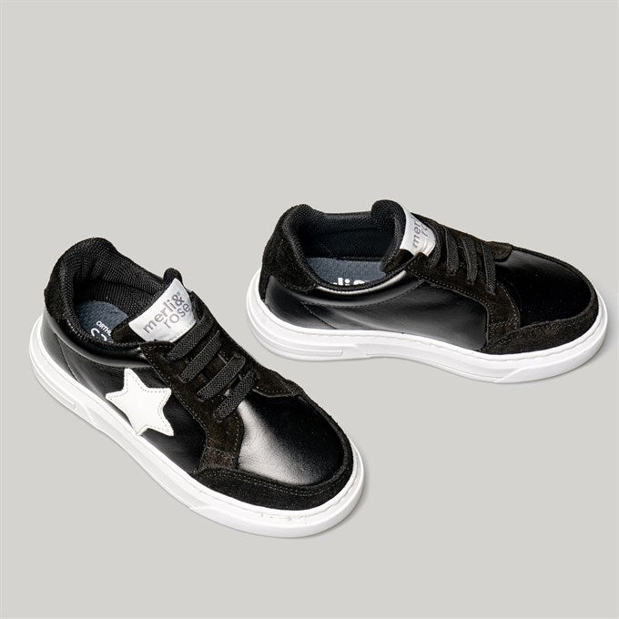 Merli&Rose Leather Star Sneakers | Black White - Merli&Rose Leather Star Sneakers | Black White - 21 EU - Merli & Rose - Melymod